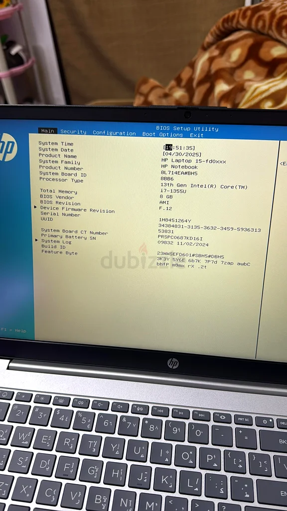 جهاز كمبيوتر محمول HP-15، معالج i7، الجيل الثالث عشر، جديد (تم استخدامه مرة واحدة)63164784573953112