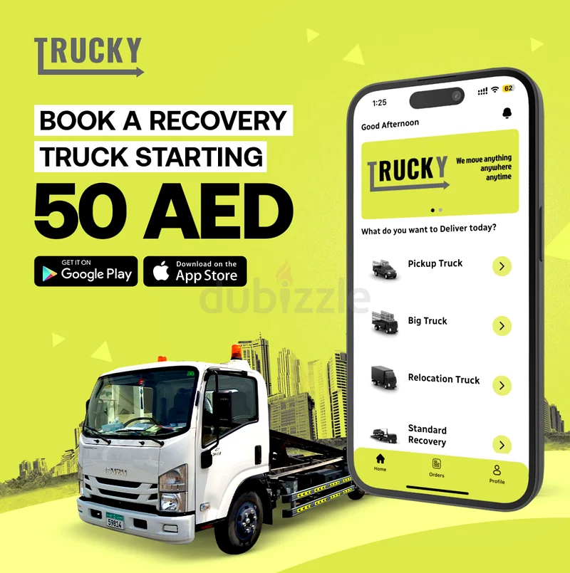Flatbed  Car Recovery Truck in Dubai – 24/7 | Book via App63213441959553119