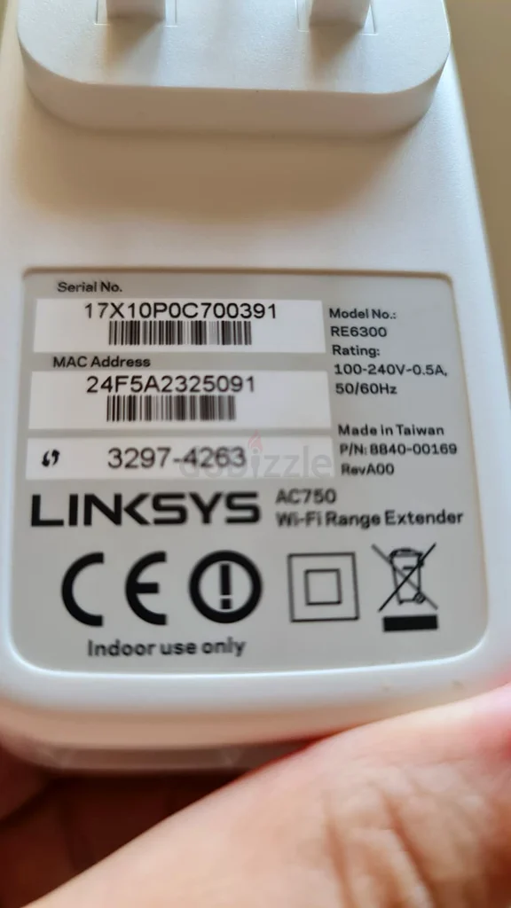 مدى لاسلكي Linksys Re6300 Ac750، أبيض63256601052803112
