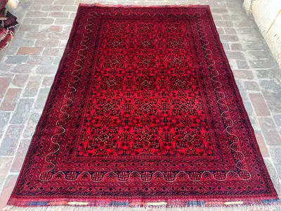 176 x 221 cm | New Handmade Beautiful Khal Mohammad Bokhara Carpet