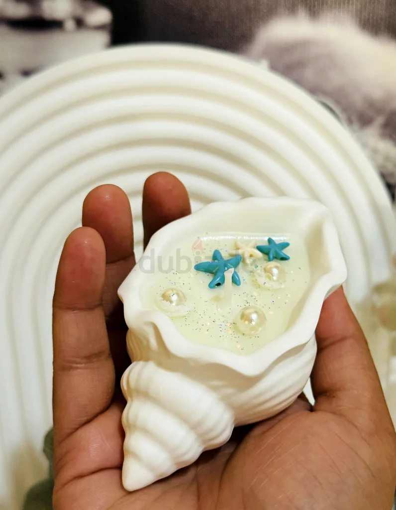 Charming Shell-Shaped Decorative Bowl with Pearls and Starfish63222338219779111