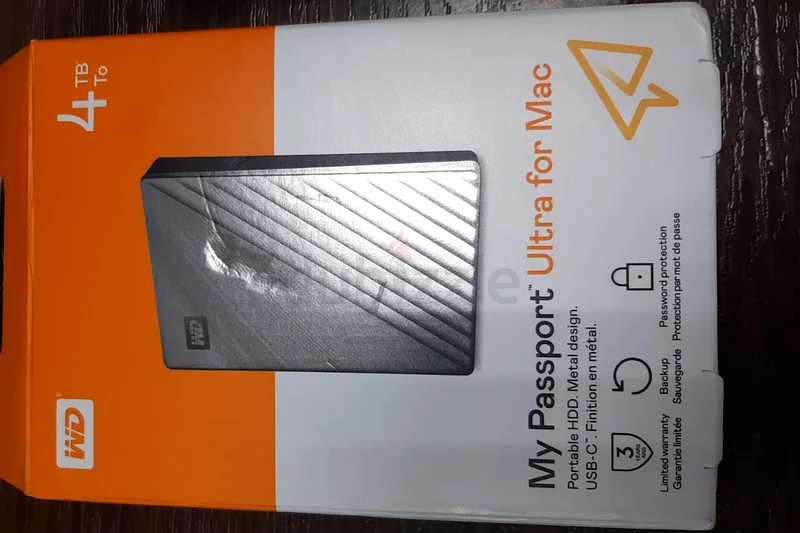 Western Digital Hard Drive My Passport Ultra For Mac Portable (WDBPMV0040BSL-WESN) 4TB Silver63259193616898113