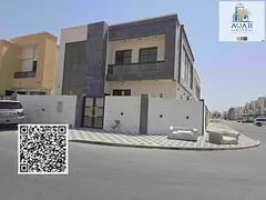 For sale, a corner villa - two floors, including registration fees, close to Sheikh Mohammed bin Zay