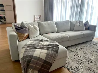 IKEA vimle-four seater Elegant L-Shaped Sofa with Cozy Accents