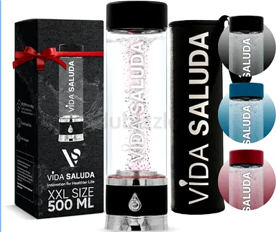 Hydrogen water bottle with generator