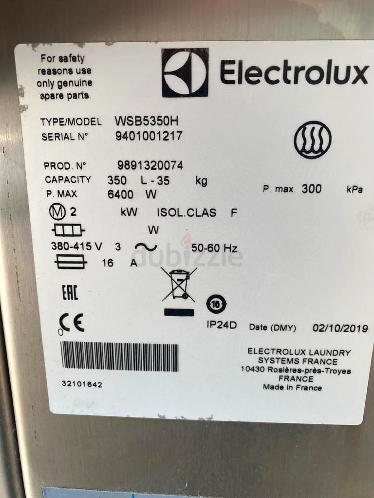 LAUNDRY BERIER WASHER 35 KG NEVER BEEN USED63259707301121111