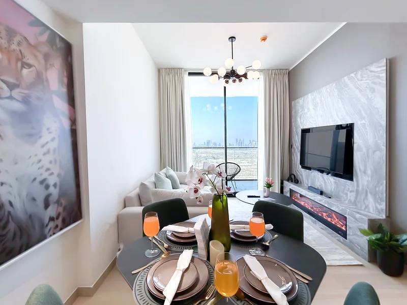 Stylish 1BR in Binghatti Corner, JVC | ALL BILLS Inc. + FREE Parking & Wifi63835683584131113