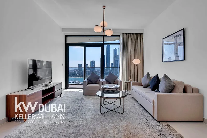 إطلالة على البحر | إطلالة على المارينا | طابق عالٍ | شاغر63733695959554110