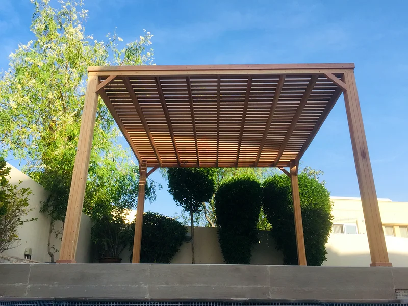 Wooden pergola and gazebo63220323631875114