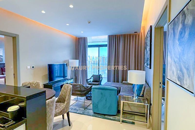 طابق عالي | إطلالة على برج خليفة | مفروش بالكامل63206374142339111