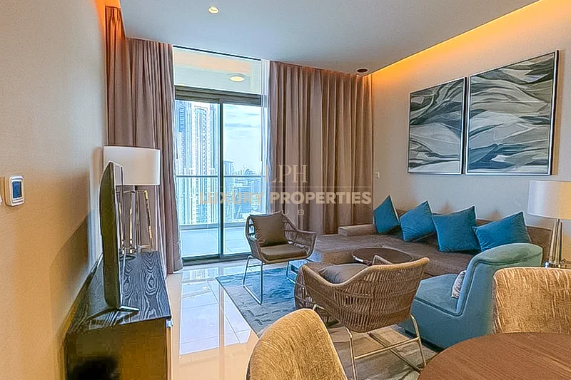 طابق عالي | إطلالة على برج خليفة | مفروش بالكامل63206374142339113