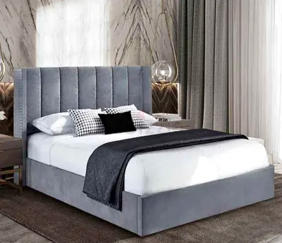 Modern Elegance: Stylish Grey Bed for Sale