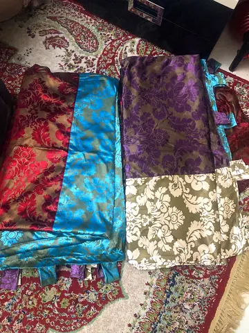 Multicolor Velvet Design Curtains