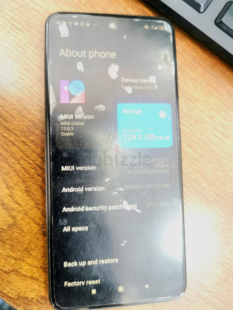 هاتف أنيق من شاومي ريدمي نوت 9 برو - مستعمل بحالة جيدة! سعر البيع يحدد بالتفاوض63180839488643111