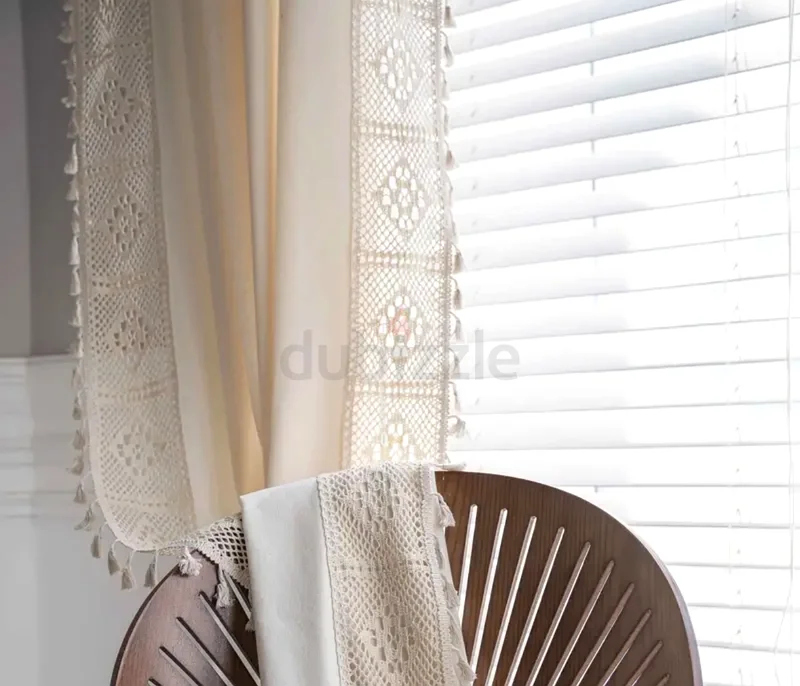 Elegant Cream Macrame Curtains with Tassels632233587018271129