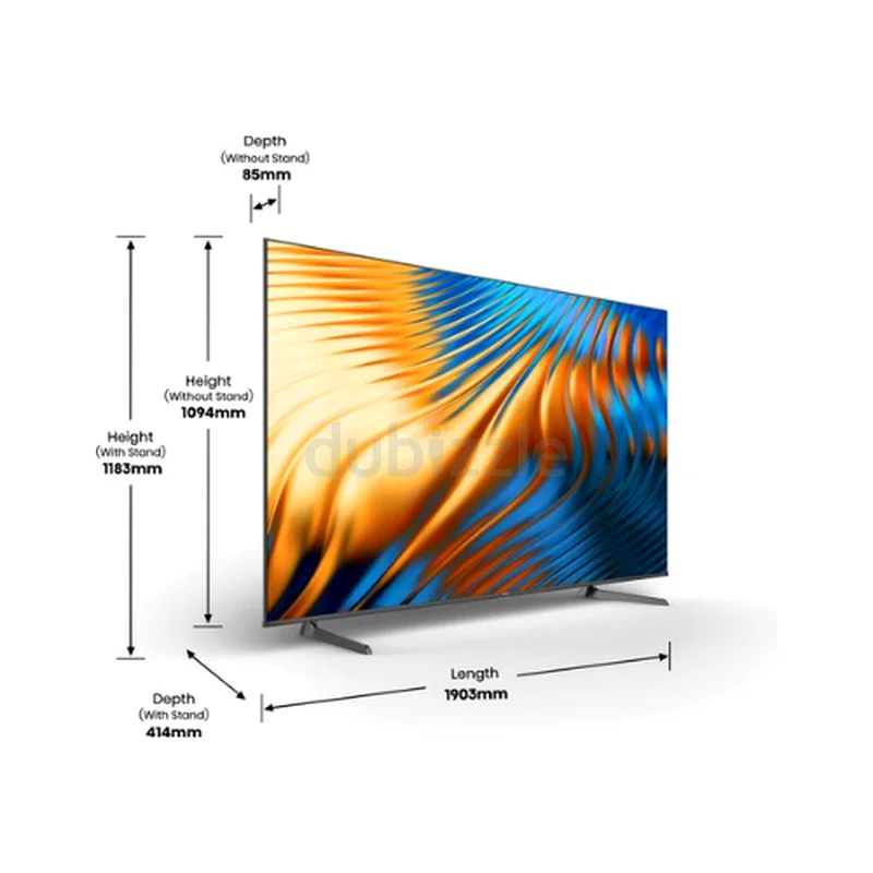 تلفزيون 85 بوصة، تلفزيون ذكي Hisense بحجم 85 بوصة ودقة 4K UHD، سلسلة A6BG، مع دعم Dolby Vision+، ومنفذ HDMI 2.1، ونظام التشغيل الذكي VIDAA63265598543362111