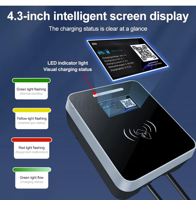 HCL Shop 22kW Type 2 32A Electric Car Charger, Fast Wall Charger for Electric Cars with Smart App/Wi63263524292098111