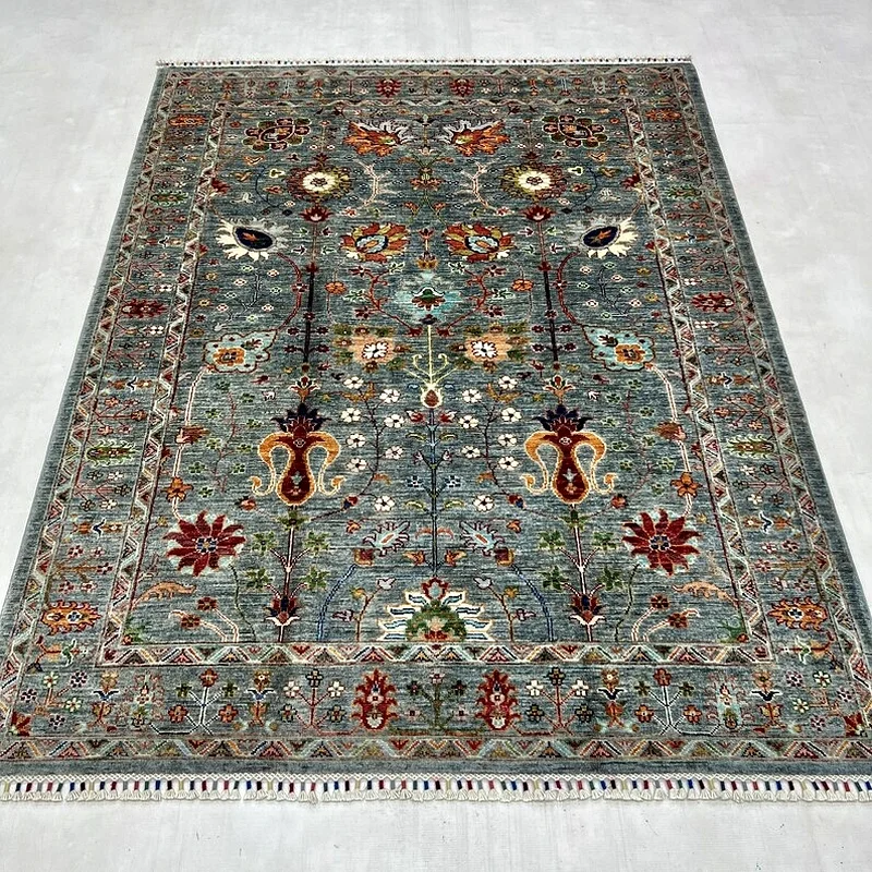 154 x 200 cm | new Handmade Beautiful Grey Sultani Fine Carpet63184228546947111
