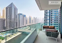 Spacious 1BR | 2 Balconies | Full Marina &amp; Sea view