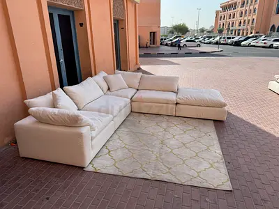 Marina home luscious Luxurious White Sectional Sofa