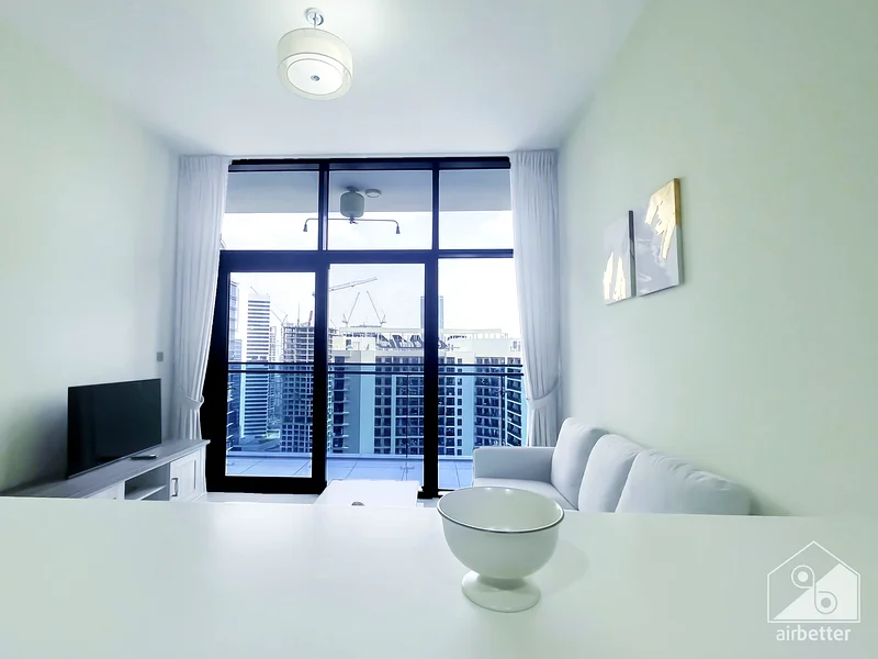 Stylish 1BHK with Balcony on 29th Floor – All Bills Included in Merano Tower63836086877569114