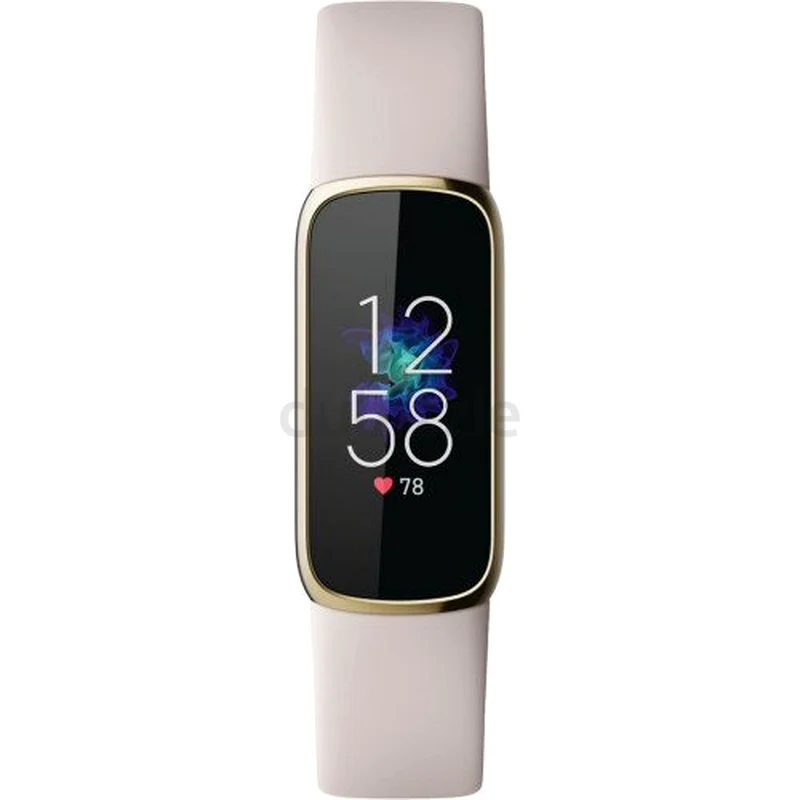 تتبع اللياقة البدنية والعافية Fitbit Luxe - فولاذ مقاوم للصدأ بلون أبيض قمري/ذهبي ناعم63264594800641112