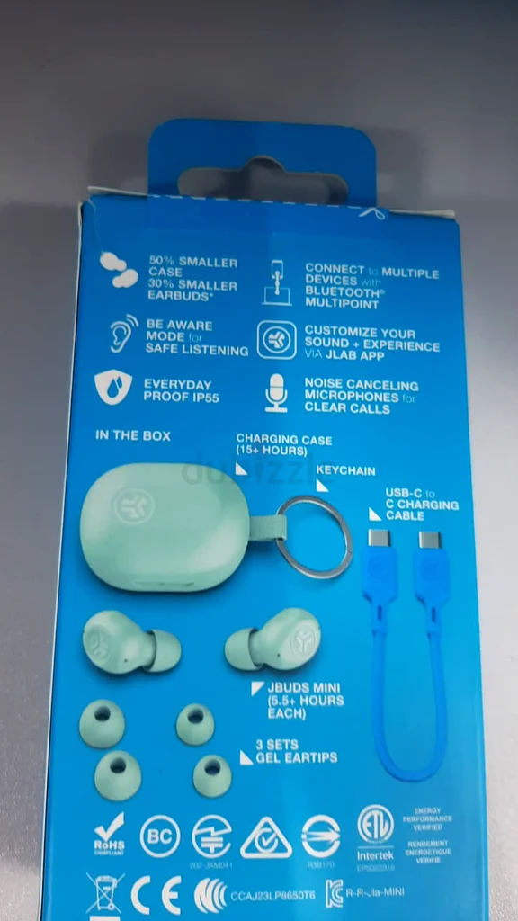 New Jlab Earphone Go Air Pop True Wireless (EBGAIRPOPRTEL124) Teal63221857113345111