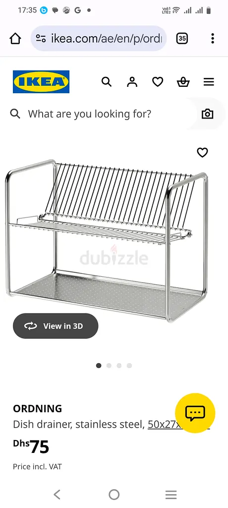 Stylish Two-Tier Metal Kitchen Rack ikea63211419538818111