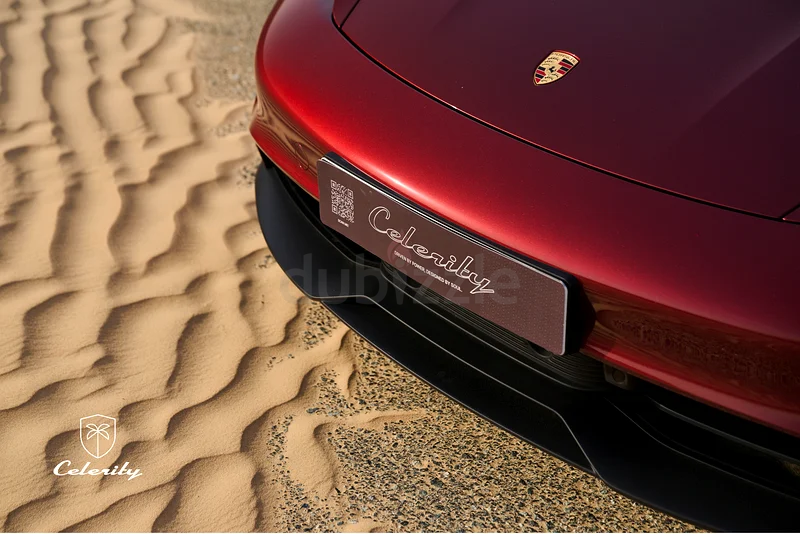 Porsche Taycan Performance+ in PTS Cherry Metallic under warranty ultra exclusive and chic CELERITY63150479130371113