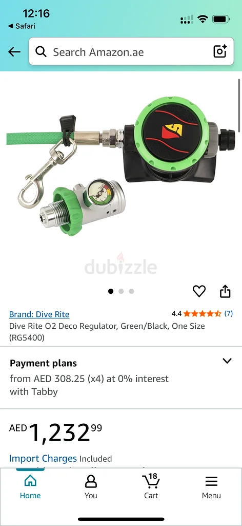 DiveRite O2 Deco regulator63241122813442112