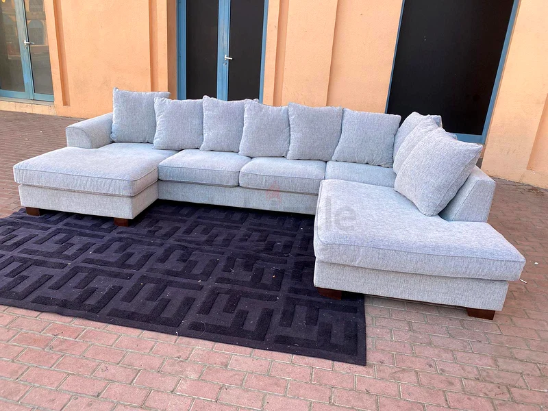 The One Kingstone U shape Sofa Stylish Grey L-Shaped Sofa for Your Modern Living Area63216352906753111