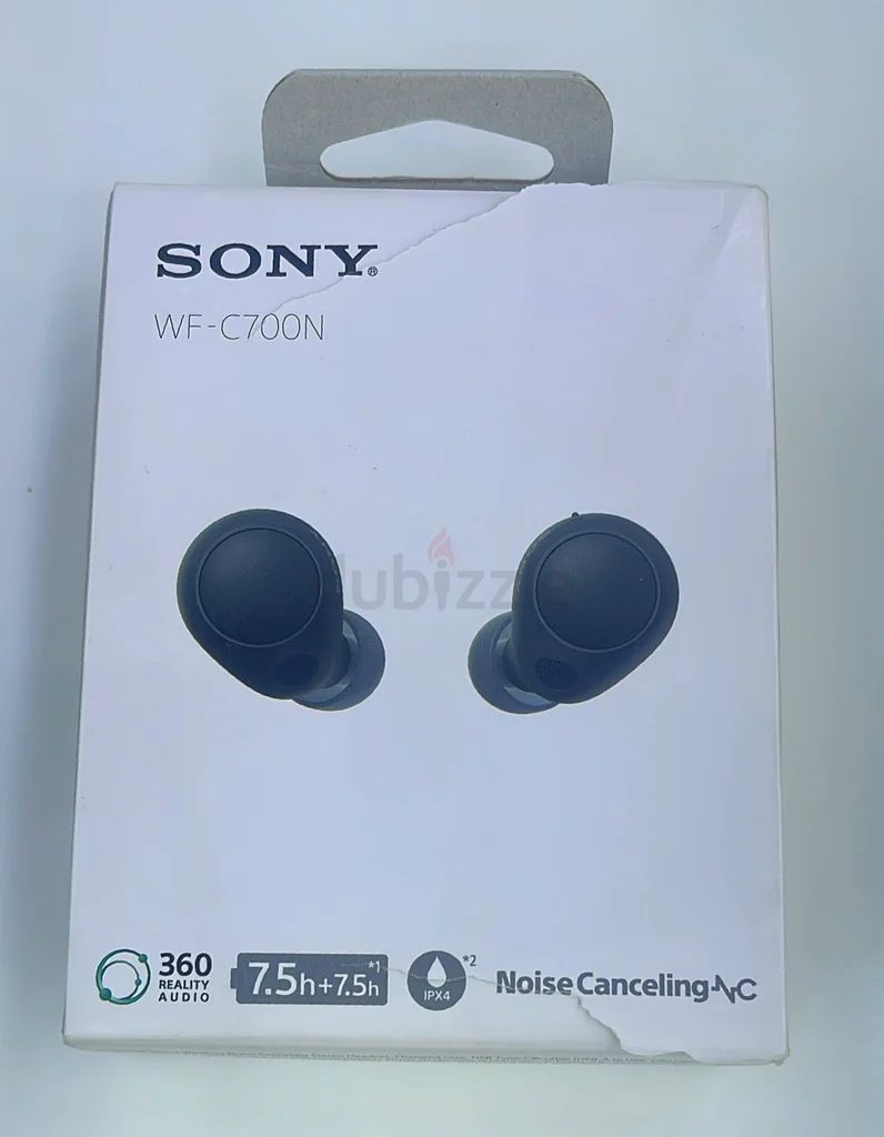 سماعة أذن جديدة من سوني WF-C700N لاسلكية تمامًا باللون الأسود63260751950721110