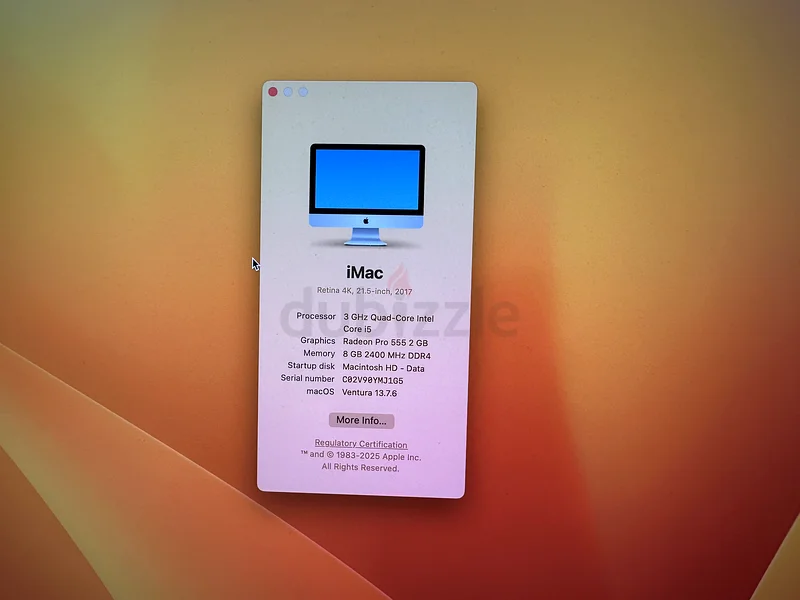 iMac 21.5 inch 4k retina63256078410371112