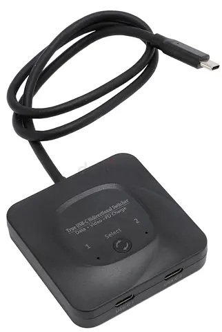 USB C Video Switch, USB C Bidirectional Switcher 1 in 2 Out 8K 60Hz for Study