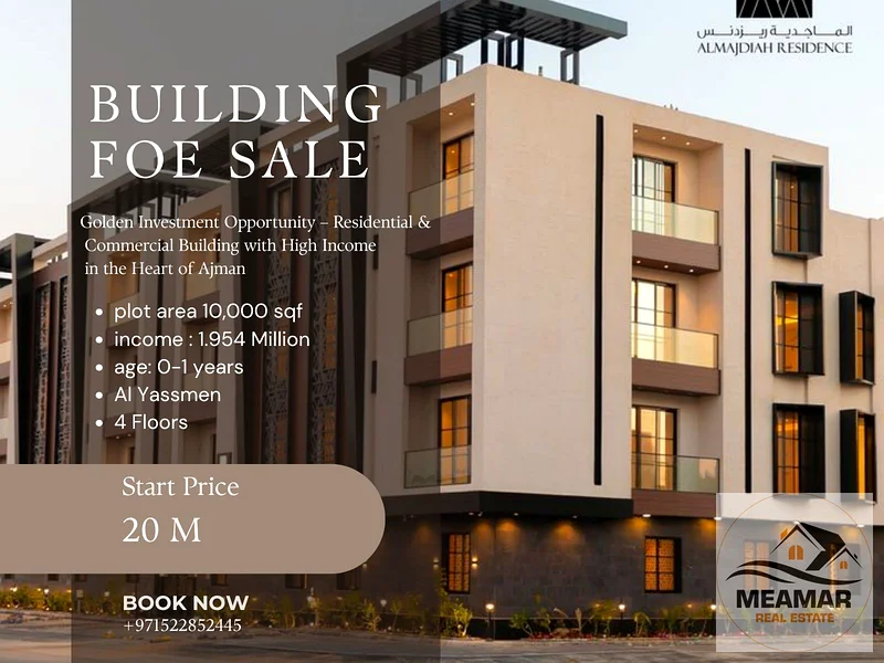 "Prime Investment Opportunity: Brand New Residential & Commercial Building in Al Yasmeen – High Rental Income & Strategic Location!"63249741536129110