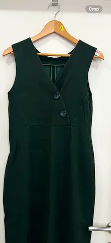 Massimo Dutti dark green office dress size M-L