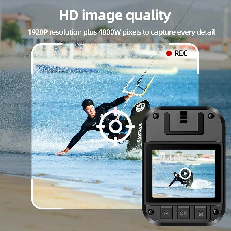 كاميرا جسدية CAMMHD H4-32G، دقة 1920P عالية الوضوح، مع تسجيل الصوت والفيديو، تعمل لمدة 9 ساعات63235111439873111