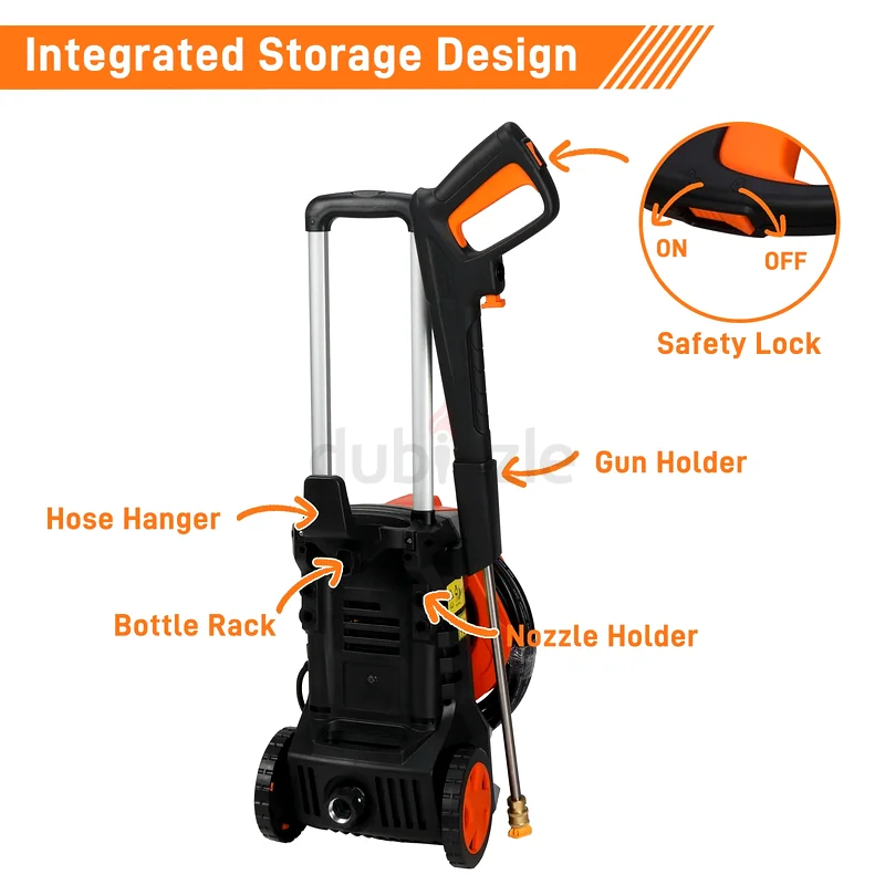 Ktaxon Electric Pressure Washer 3380 PSI Max 2 GPM Portable Power Washer with 4 Quick Connect Nozzle63251899408514113
