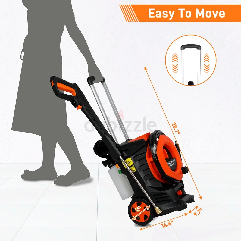 Ktaxon Electric Pressure Washer 3380 PSI Max 2 GPM Portable Power Washer with 4 Quick Connect Nozzle63251899408514114