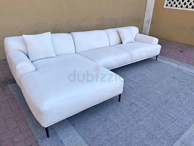 The Loom collection L shape Stylish White Sectional Sofa for Sale!