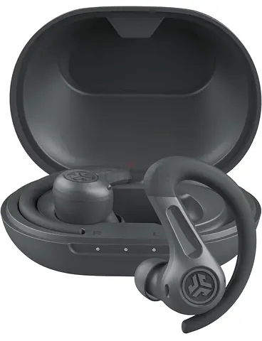 JLab JBuds Air Sport ANC 4 True Wireless Bluetooth Earbuds + Charging Case, Graphite, Swipe + Touch