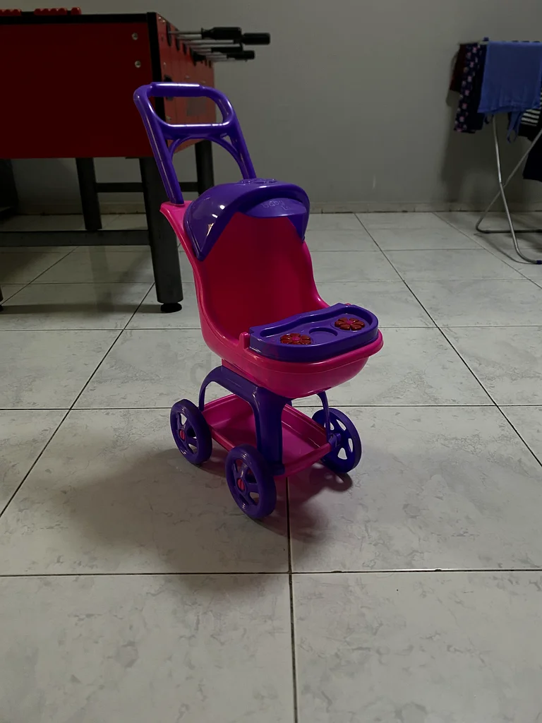 عربة أطفال لطيفة للأطفال باللون الوردي والبنفسجي631961321382411128