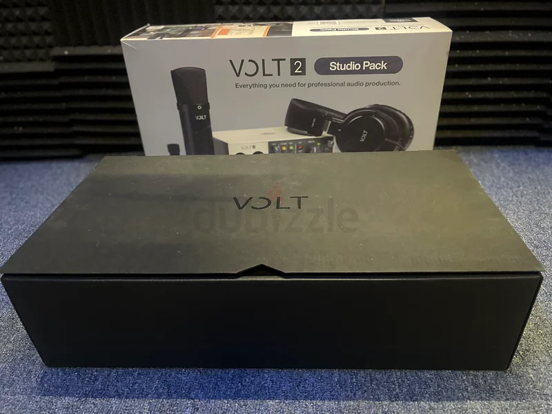 Professional Studio Bundle - Universal Audio Volt 2  
Audio Interface + Condenser Microphone + Headphones + Accessories  
Like Agency63205877255811112