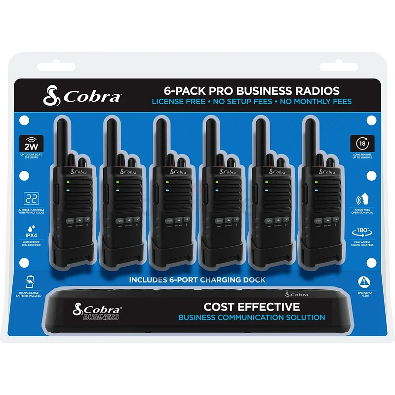 Cobra PX655 Pro Business 2W FRS Two-Way Radios (6-Pack)632629397277471113