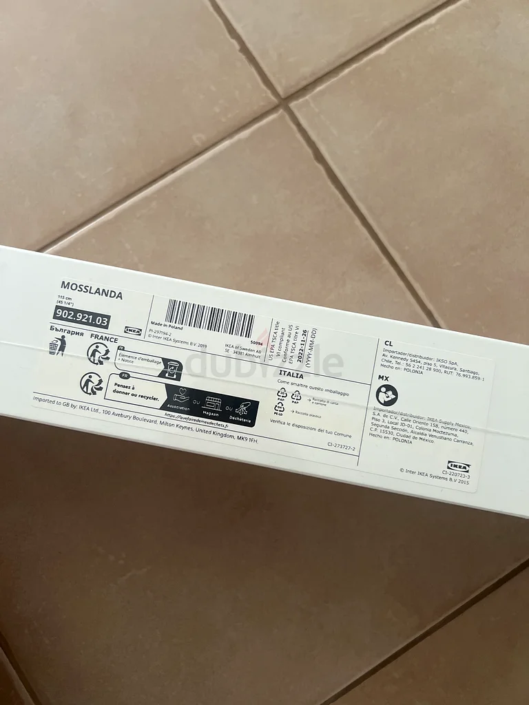 Ikea 115 cm Modern White Shelf - Perfect for Your Space!63211431355778111