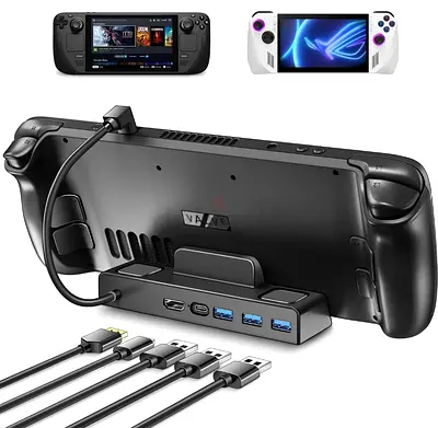 iVoler Docking Station for Steam Deck/ROG Ally/Steam Deck OLED, 5-in-1 Hub Steam Deck Dock with HDMI