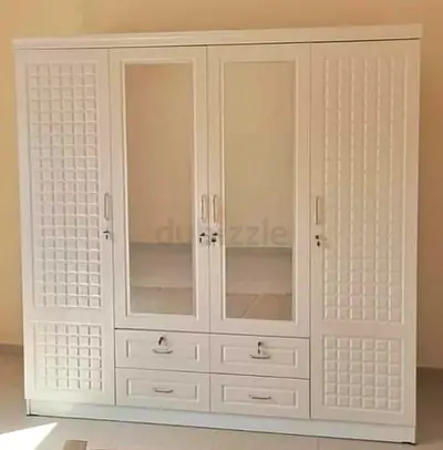 Elegant Modern Wardrobe with Mirror four Door