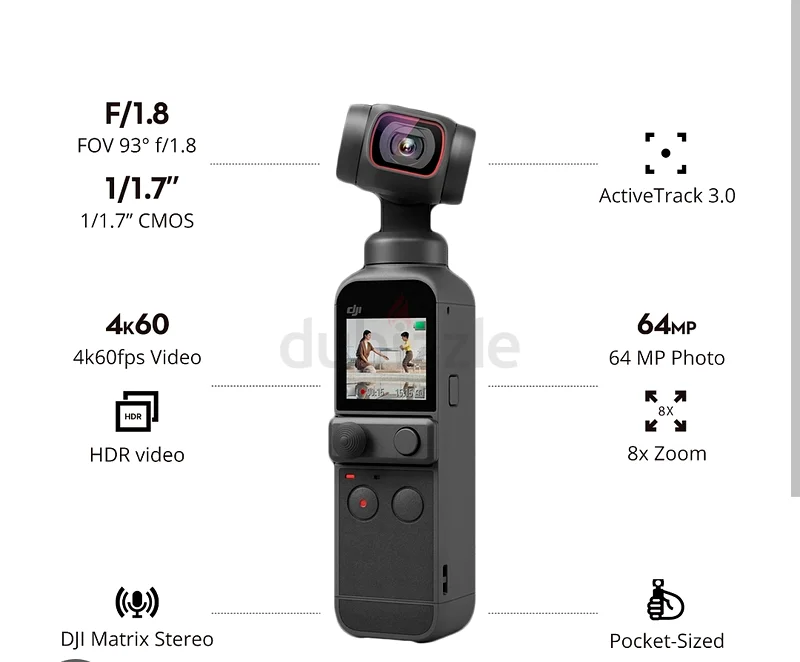 Dji Pocket 2، جهاز تثبيت جيمبال صغير الحجم ومتعدد الاستخدامات لتصوير فيديو سلس63235111392258112