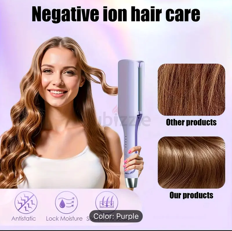 Effortless Waves: Stylish Hair Curler in Purple!63243683089025112