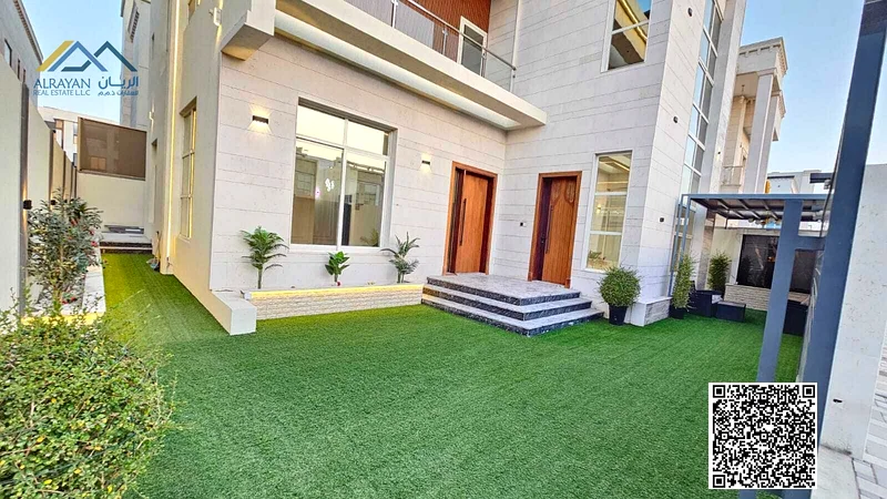 Luxury super deluxe villa for sale in Al Alia area in Ajman, freehold for all nationalities, price inclusive of electricity, water and air conditionin63871901231491113